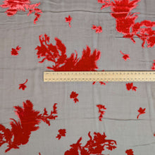 Load image into Gallery viewer, orange floral devore silk velvet on chocolate base. Available at Minerva's Bower