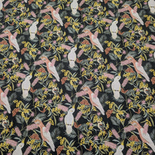 Load image into Gallery viewer, Flat lay of 100% Cotton by Devonstone,  Aussie Backyard Pink Cockatoos - for sale at Minerva's Bower