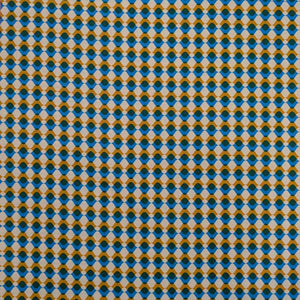 Patterned Ruby Star Society fabric with blue, yellow, and white geometric design. Available at Minerva's Bower