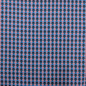 Patterned Ruby Star Society fabric with blue and pink geometric design. Available at Minerva's Bower