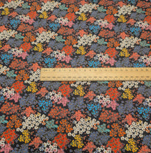 Load image into Gallery viewer, Flat lay of 100% Cotton Poplin, Floral Bloom, ruler included for scale - for sale at Minerva's Bower