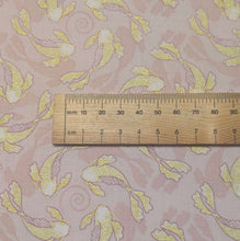Load image into Gallery viewer, Close up flat lay of 100% Cotton, Sakura Pink, ruler included for scale - for sale at MInerva's Bower