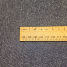 Load image into Gallery viewer, Close up flat lay of Daphne Denim 100% Cotton, ruler included for scale, for sale at Minerva's Bower