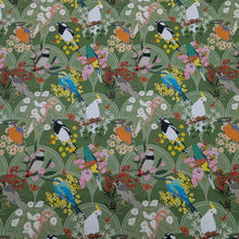Load image into Gallery viewer, Flat lay of 100% Cotton by Devonstone, Aussie Backyard Dawn Chorus  - for sale at Minerva's Bower