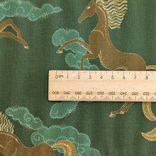 Load image into Gallery viewer, Close up flat lay of Liberty Tana Cotton Lawn, Deco Dressage A, ruler included for scale, for sale at Minerva&#39;s Bower