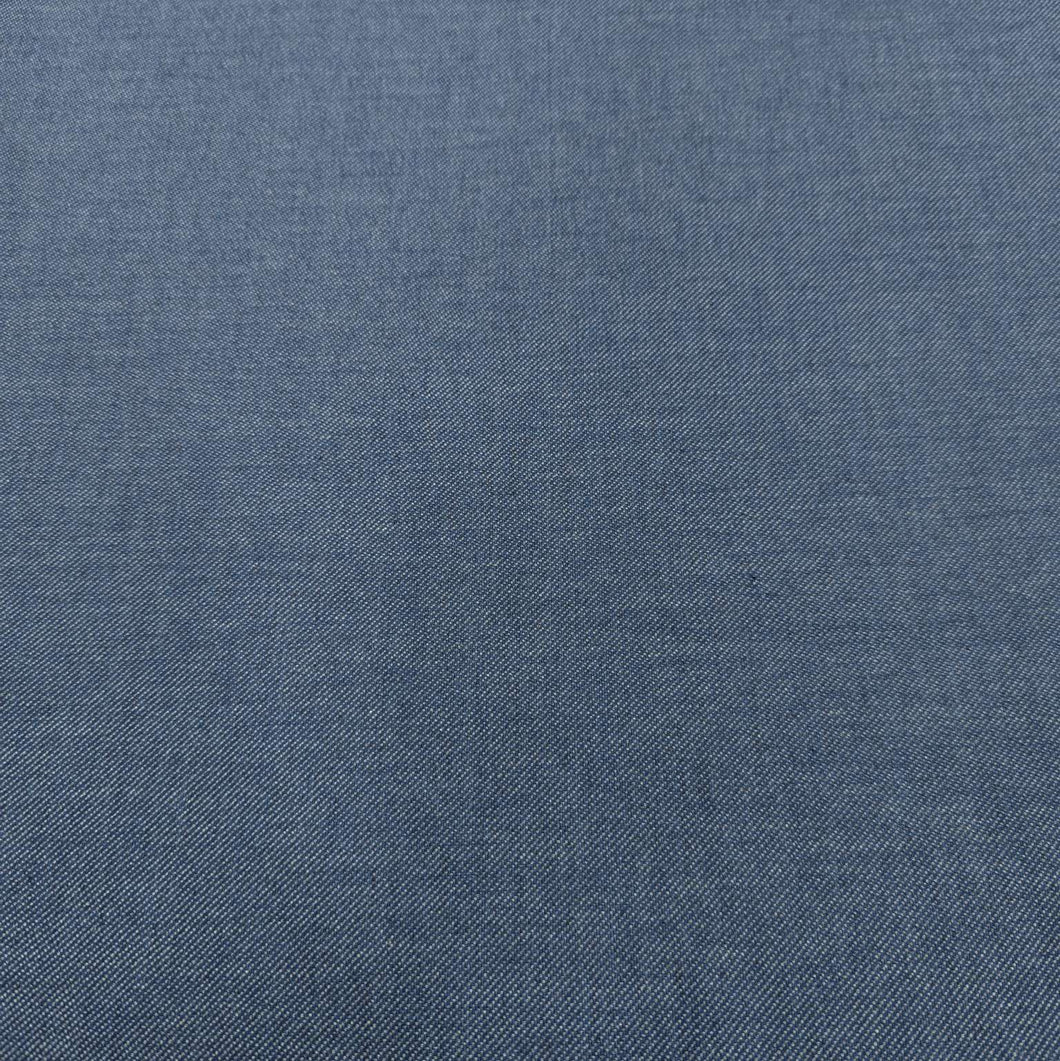 Medium weight 100% cotton Donna Denim Chambray Twill rope dyed Japanese denim for sale at Minerva's Bower 