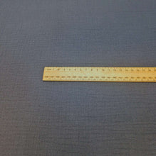 Load image into Gallery viewer, Flat lay of 100% Cotton Double Gauze, Navy, ruler included for scale - for sale at Minerva's Bower