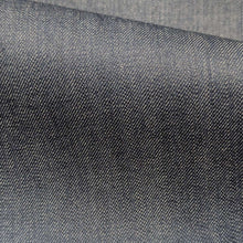 Load image into Gallery viewer, Close up drape of 97% cotton and 3% elastane 450gsm Dover Denim - for sale at MInerva's Bower