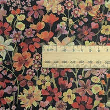 Load image into Gallery viewer, Close up flat lay of Liberty Cotton Tana Lawn, Dreams of Summer E, ruler included for scale, for sale at Minerva's Bower