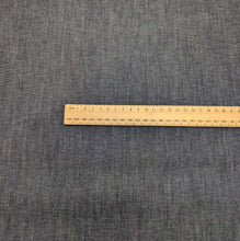 Load image into Gallery viewer, Japanese Stretch Dust Denim with Oxford weave for sale at Minerva&#39;s Bower, ruler included