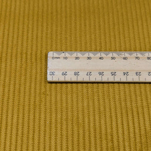 Close up of Eden 100% Widewale Cord, Mustard, for sale at Minerva's Bower