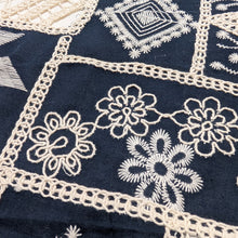Load image into Gallery viewer, Flat lay of Embroidered 100% Cotton Voile, Daisy - for sale at Minerva's Bower