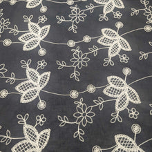 Load image into Gallery viewer, Flat lay of Embroidered 100% cotton Voile, Lark - for sale at MInerva's Bower