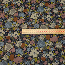 Load image into Gallery viewer, Flat Lay of Emeline 100% Cotton Pinwale Cord in Blue by Hokkoh, ruler included for scale - for sale at Minerva's Bower