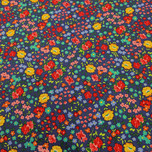 Flat lay of 100% Cotton Poplin, English Floral for sale at Minerva's Bower