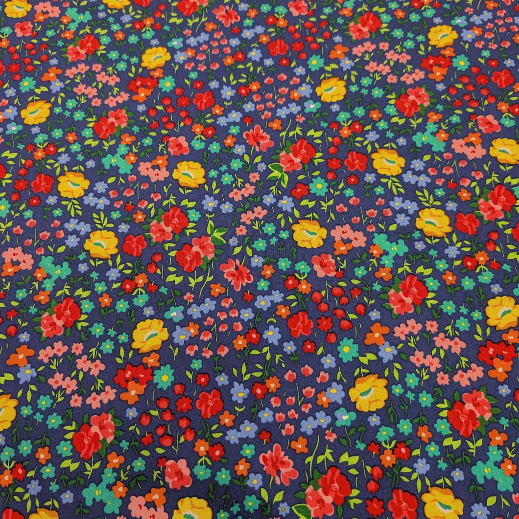 Flat lay of 100% Cotton Poplin, English Floral for sale at Minerva's Bower