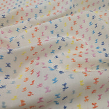 Load image into Gallery viewer, Flat drape of 100% Indian Cotton Flicker Cream, Warp and Weft Mystic Fable by Ruby Star Society , available at Minerva's Bower