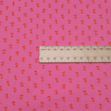 Load image into Gallery viewer, Close up flat lay of 100% Indian Cotton Flicker Pink, Warp and Weft Mystic Fable by Ruby Star Society - ruler included for scale, available at Minerva's Bower
