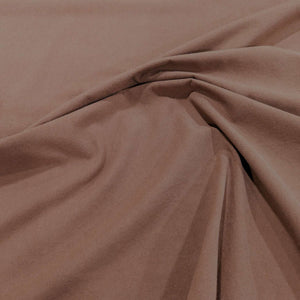 Draped flat lay of Heavyweight 100% Organic Cotton in brown for sale at Minerva's Bower