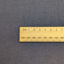 Load image into Gallery viewer, Close up of Cotton Denim, Frankie, with ruler for scale, for sale at Minerva&#39;s Bower