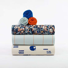 Load image into Gallery viewer, Stack of See You At Six Cotton French Terry, Free Forms, fabric for sale at Minerva&#39;s Bower