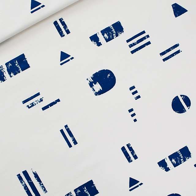 Flat Lay of See You At Six Cotton French Terry, Free Forms, for sale at Minerva's Bower