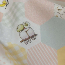 Load image into Gallery viewer, Close up of 100% Cotton, May Gibbs - Garden Playtime Hexies - for sale at Minerva's Bower