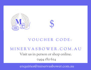 Minerva's Bower Gift Voucher available for any amount available at Minerva's Bower 