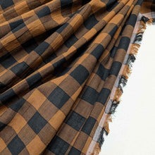 Load image into Gallery viewer, Flat drape of 100% Cotton Ginger Gingham - sale at Minerva's Bower