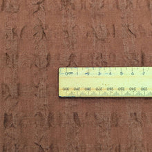 Load image into Gallery viewer, Close up of Flat lay of Gingham Puff, Cocoa, 64% Linen 36% Viscose for sale at Minerva's Bower, ruler included for scale