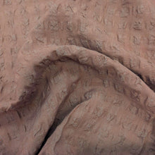 Load image into Gallery viewer, Flat drape of Gingham Puff, Cocoa, 64% Linen 36% Viscose for sale at Minerva's Bower