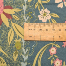 Load image into Gallery viewer, Close up flat lay of 100% cotton Brushed Cotton Flannelette, Charming One Global Charm Tapis, ruler included for scale - for sale at MInerva's Bower
