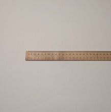 Load image into Gallery viewer, Flat lay of 96% cotton, 2% Lastol and 2% polyurethane (PU) Goose Denim, ruler included for scale - for sale at Minerva's Bower