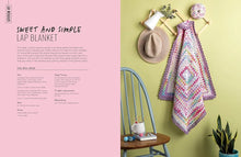 Load image into Gallery viewer, Colorful crocheted lap blanket with insructions, from the Granny Square Crochet Bible