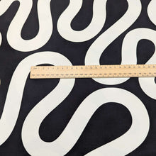 Load image into Gallery viewer, Flat lay of Groove, Mono 100% Cotton for sale at Minerva&#39;s Bower, ruler included for scale