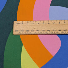 Load image into Gallery viewer, Close up of Groove, Multi 100% Cotton for sale at Minerva&#39;s Bower, ruler included for scale