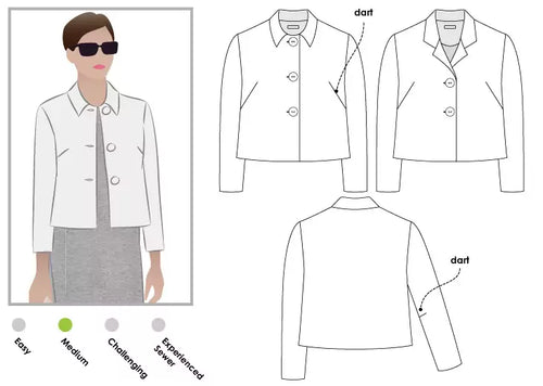 Style Arc Harriet Jacket - Sizes 4 to 16