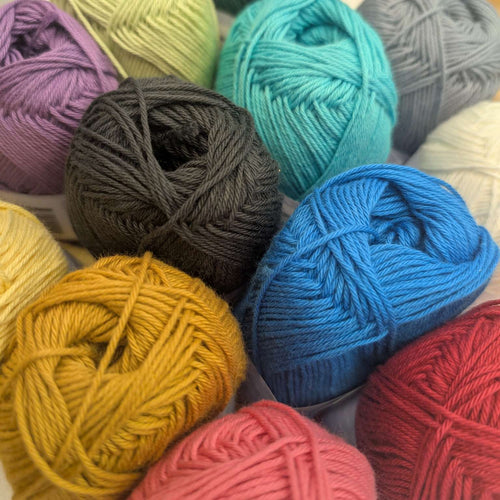 Heirloom Cotton 4 ply in assorted colours for sale at Minerva's Bower