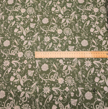 Load image into Gallery viewer, Flat lay of Liberty 100% cotton Tana Lawn, Hesperides C, ruler included for scale - for sale at Minerva's Bower