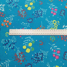 Load image into Gallery viewer, Echino Kokka Linen Cotton Canvas, Tiny, Teal - 1/4 metre