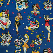 Load image into Gallery viewer, Alexander Henry 100% Cotton, Don&#39;t Gamble With Love, Blue - 1/4 metre