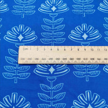 Load image into Gallery viewer, Art Gallery Rayon, Etched Blooms in Cobalt -1/4 metre