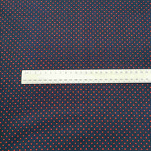 Load image into Gallery viewer, 100% Cotton Poplin, Small Polka Dot, Red on Black- 1/4 metre
