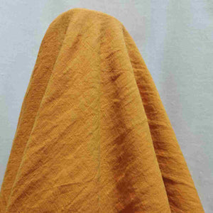 100% Linen Antique Wash, Pumpkin - 1/4metre