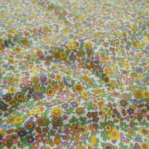 100% Cotton Poplin, Libby Floral, Yellow  - 1/4 metre