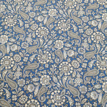 Load image into Gallery viewer, 100% Cotton Poplin, Paisley Floral, Blue  - 1/4 metre