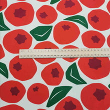 Load image into Gallery viewer, 100% Cotton Poplin, Retro Fruit, Red - 1/4 metre