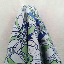 Load image into Gallery viewer, 100% Cotton Poplin, 70s Floral, Blue - 1/4 metre