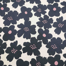 Load image into Gallery viewer, Kokka Linen Cotton, Hana 2, Black - 1/4 metre