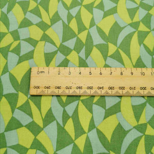 100% Cotton, Green Abstract - 1/4 metre